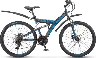 Велосипед STELS Focus MD 26" 21-SP V010*LU088523*LU073823 *18" Чёрный/синий