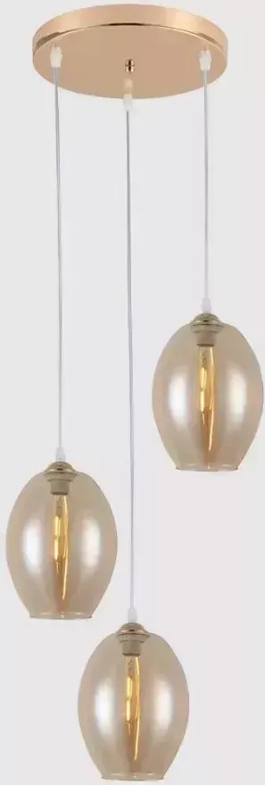 Люстра RITTER 52535 6 подвесная Vintage 190/1 3хE27, ф380х800мм, золото,