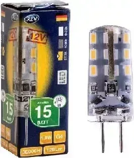Лампа REV 32365 5 JC G4 1,6W, 2700K 12V, теплый свет