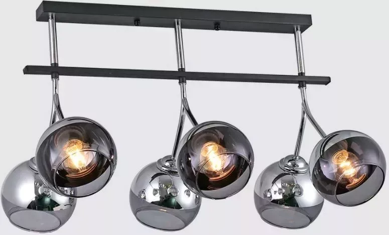 Люстра RITTER 52554 7 Modern 00559/6 6хE27, 560х400х430мм, черная,