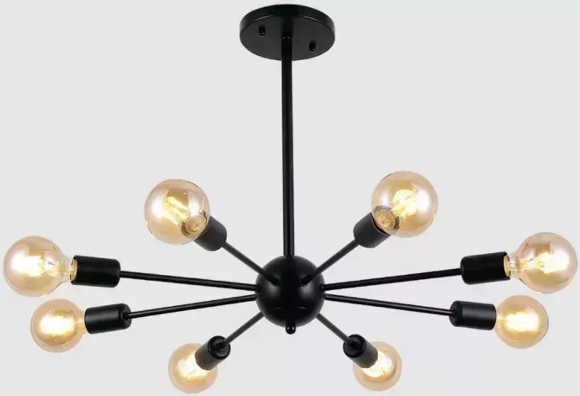 Люстра RITTER 52558 5 Modern 00568/8 8хE27, 800х800х470мм, черная,