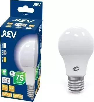 Лампа светодиодная REV 32267 2 сд A60 Е27 10W 4000K холодный свет