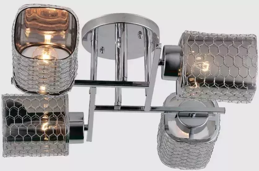 Люстра RITTER 52522 6 Modern 169/4 4хE27, 400х400х185мм, хром,