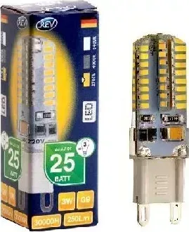 Лампа REV 32367 9 JCD G9 3W, 2700K, теплый свет