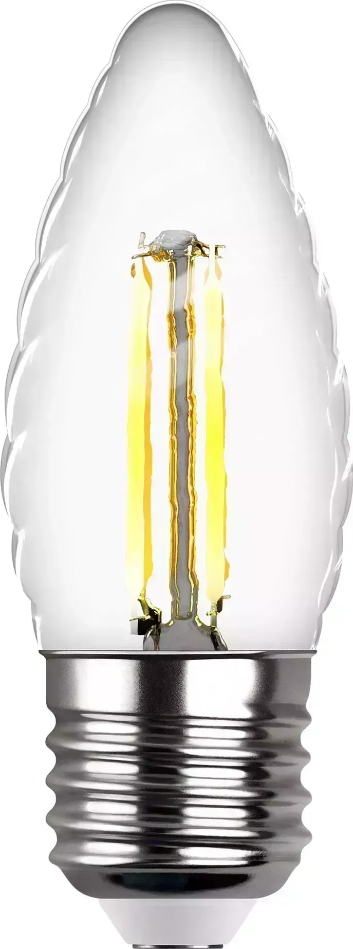 Лампа светодиодная REV 32426 3 FILAMENT свеча витая TC37 E27 5W, 2700K, DECO Premium теплый свет