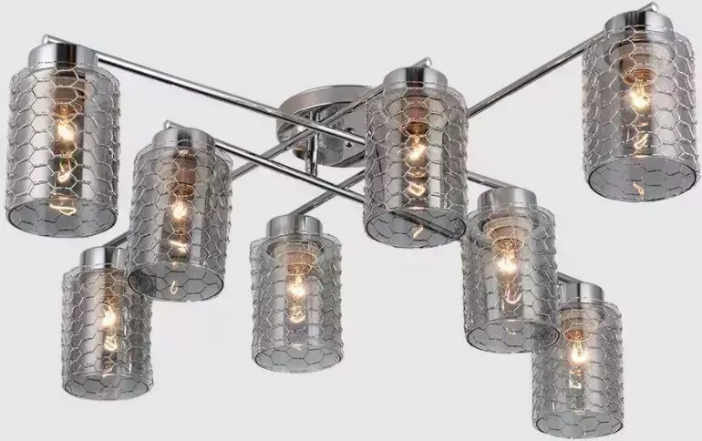 Люстра RITTER 52520 2 Modern 168/8 8хE27, 860х860х200мм, хром,