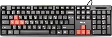 Клавиатура DIALOG KS-030U (USB) черный/красный