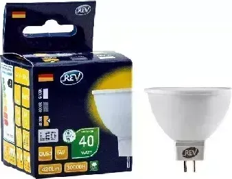 Лампа светодиодная REV 32322 8 GU5.3 5W, 3000K, теплый свет Светодиодная лампа 8