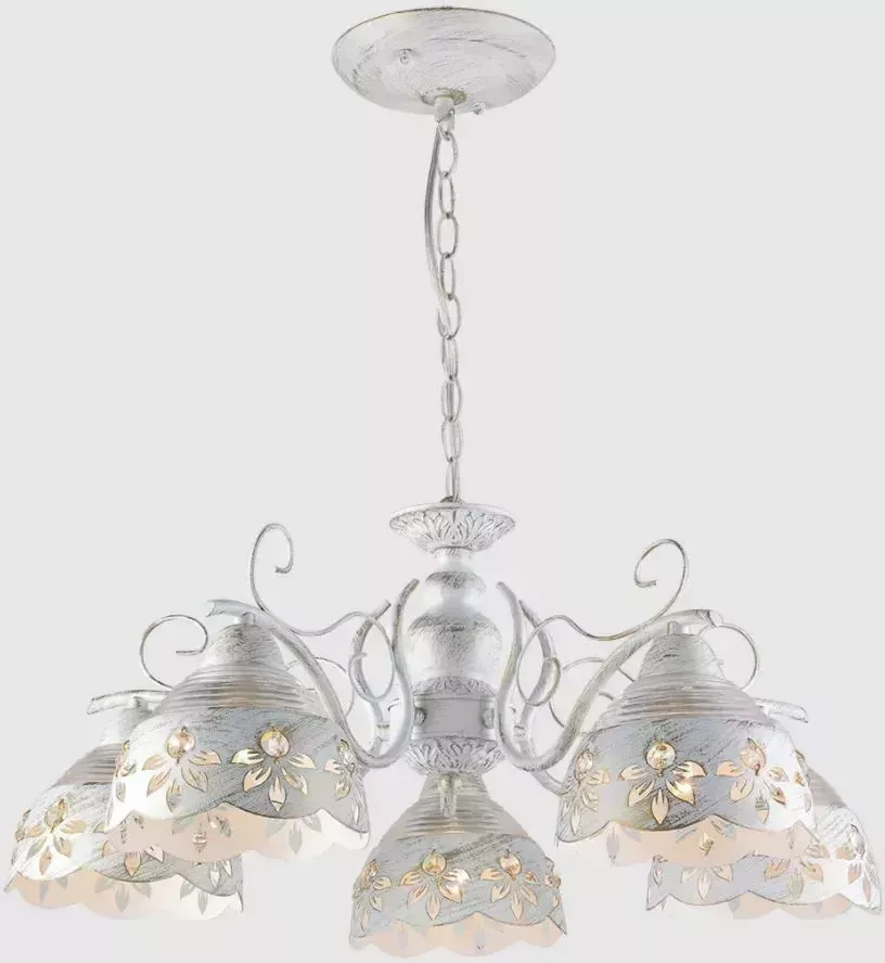 Люстра RITTER 52514 1 Romantic 156/5 5хE27, 580х580х600мм, золото,