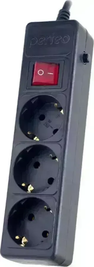 Фильтр PERFEO (PF_A4664) &quot;POWER+&quot; - 3 роз - 1,8м - черный сетевой фильтр "POWER+" - 3 - -