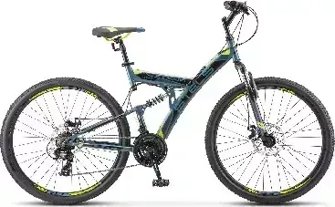 Велосипед STELS Focus MD 27.5" 21-SP V010*LU089832*LU083835 *19" Синий/неоновый_зелёный