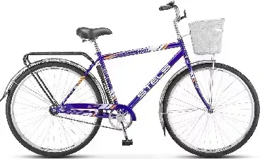 Велосипед STELS Navigator-300 Gent 28" Z010*LU085341*LU070375 *20" Синий+корзина