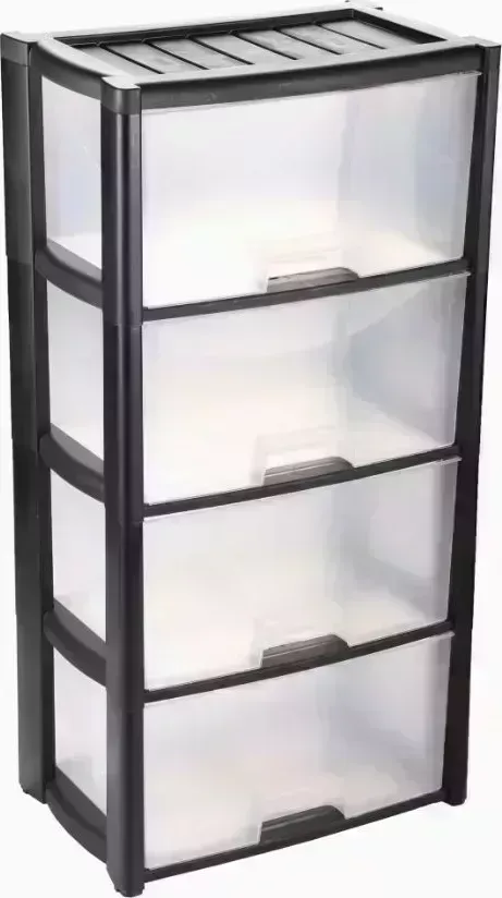 Комод АЛЬТЕРНАТИВА М7925 "Колорит" 4-х секцион. (черный)