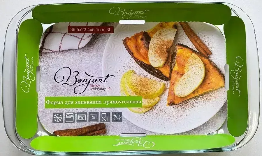 Форма для выпечки BONJART 64510 запекания прямоугольная 3L