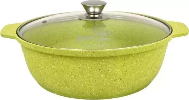Кастрюля КУКМОР к41tsl а/пр литая 4,0л стекл/кр Trendy style lime