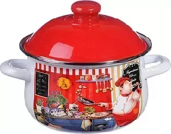 Кастрюля эмалированная VETTA Повар , 24см, 5,0л, индукция 894-441