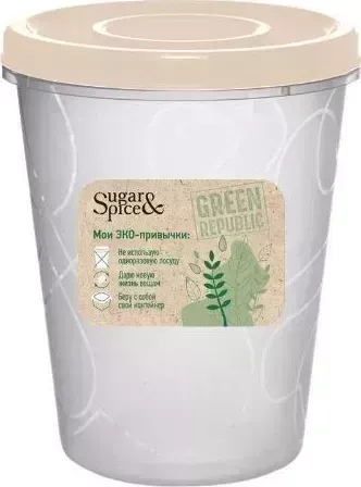 Контейнер SUGAR&SPICE SE1889GR GREEN REPUBLIC 1л лён