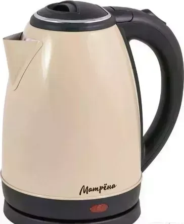 Чайник электрический МАТРЁНА MA-002 (1,8 л) стальной бежевый