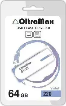 Флеш-накопитель OLTRAMAX OM-64GB-220-фиолетовый USB флэш-накопитель