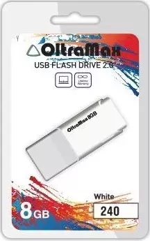 Флеш-накопитель OLTRAMAX OM-8GB-240-белый USB флэш-накопитель
