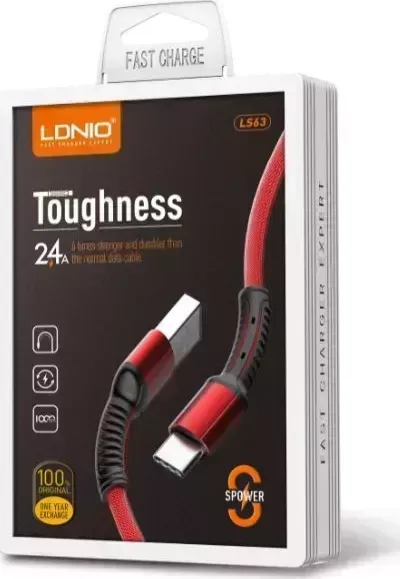 Кабель LDNIO (LD_B4457) LS63/ USB Micro/ 1m/ 2.4A/ медь: 86 жил/ серый