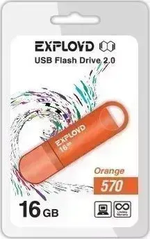 Флеш-накопитель EXPLOYD 16GB-570 оранжевый USB флэш-накопитель