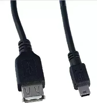 Кабель PERFEO (U4201) USB2.0 A розетка - MINI USB 5P вилка 0.5 м