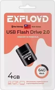 Флеш-накопитель EXPLOYD EX-4GB-640-Black USB флэш-накопитель