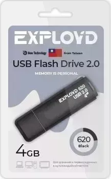 Флеш-накопитель EXPLOYD EX-4GB-620-Black USB флэш-накопитель