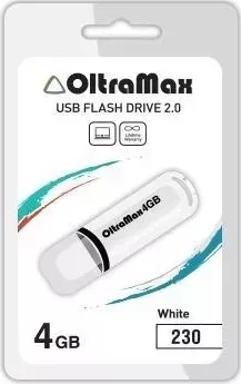 Флеш-накопитель OLTRAMAX OM-4GB-230-белый USB флэш-накопитель
