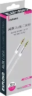 Кабель EXPLOYD EX-K-642 AUX Jack 3,5mm (M) - Jack 3,5mm (M) круглый нейлон 1M серебро SONDER