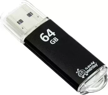 Флеш-накопитель SMARTBUY (SB64GBVC-K) 64GB V-CUT BLACK