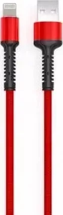 Кабель LDNIO (LD_B4461) LS63/ USB Lightning/ 1m/ 2.4A/ медь: 86 жил/ красный