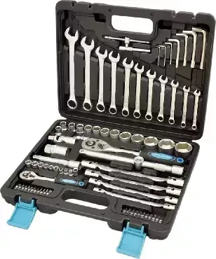 Набор инструментов AUTOVIRAZH AV-212077 инструмента 77 предм. 1/2" 1/4"DR, CrV