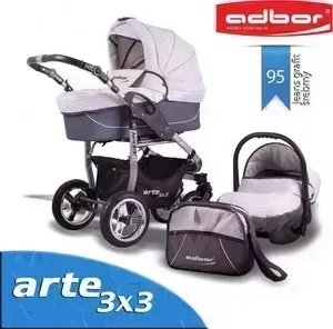 Коляска 3 в 1 Adbor 3 в 1 Arte 3x3 95 (00-00000391)