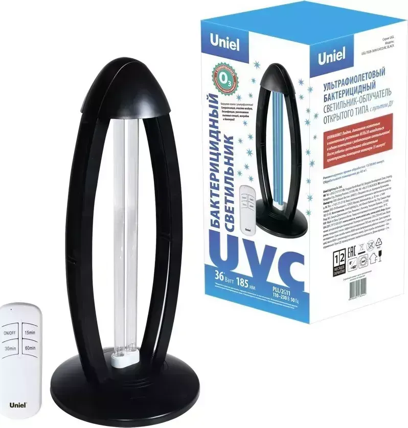 Светильник UNIEL UL-00007266 UGL-T02B-36W/UVCO/RC