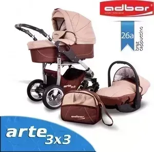 Коляска 3 в 1 Adbor 3 в 1 Arte 3x3 26a (00-00000384)