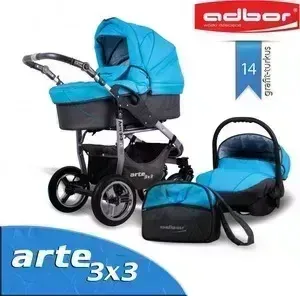 Коляска 3 в 1 Adbor 3 в 1 Arte 3x3 14 (00-00000383)