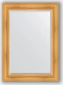 Зеркало Evoform с фацетом в багетной раме Exclusive 79x109 см, травленое золото 99 мм (BY 3470)