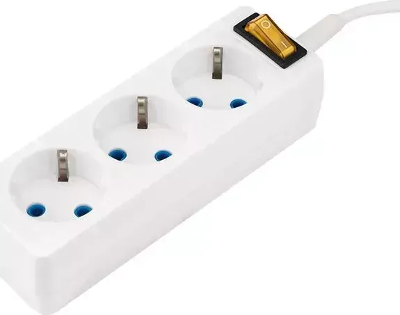 Удлинитель PROCONNECT (11-7210) 3 гнезда, 3 м, 3х0.75 мм?, с/з, с кнопкой, белый