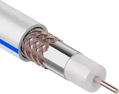 Кабель REXANT (01-2471) коаксиальный DG 113, CU/AL/CU, 75%, 75 ОМ, бухта 100М белый
