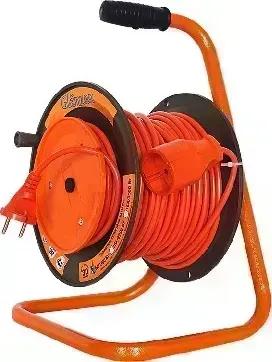 Удлинитель GLANZEN EB-30-010, на катушке, с/з, 1 роз -30 м, сварочный