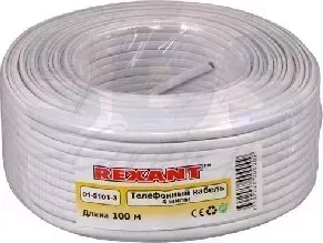 Смартфон REXANT (01-5101-3) ШТЛП-4 ССА белый 4 жилы 100м