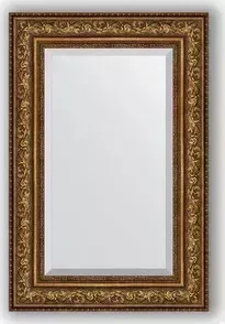 Зеркало Evoform с фацетом в багетной раме Exclusive 60x90 см, виньетка состаренная бронза 109 мм (BY 3427)