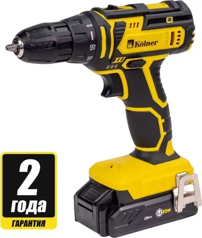 Дрель аккумуляторная KOLNER KCD 16L -шуруповерт