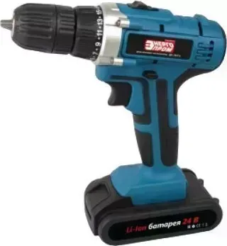 Дрель аккумуляторная ЭНЕРГОПРОМ Home Master ДА-24/2 Li/уп.12шт(син.кв.)Нов.модель,2акк,слайдер,кейс,24В/2ач 00-00020066