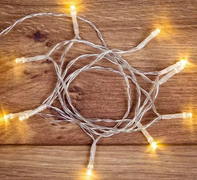 Гирлянда NEON-NIGHT (303-073) 10 LED, 1,2М, теплое белое , 2ХАА