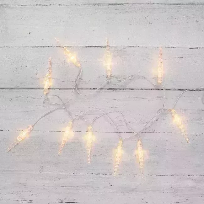 Гирлянда NEON-NIGHT (303-093) ГИРЛЯНДА &quot;СОСУЛЬКИ&quot; 1.5 М, 10 LED, ПР-Й ПВХ, ТЕПЛЫЙ БЕЛЫЙ, "СОСУЛЬКИ" 10