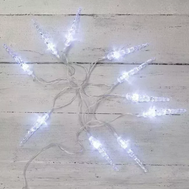 Гирлянда NEON-NIGHT (303-094) ГИРЛЯНДА &quot;СОСУЛЬКИ&quot; 1.5 М, 10 LED, ПР-Й ПВХ, БЕЛЫЙ, "СОСУЛЬКИ" 10