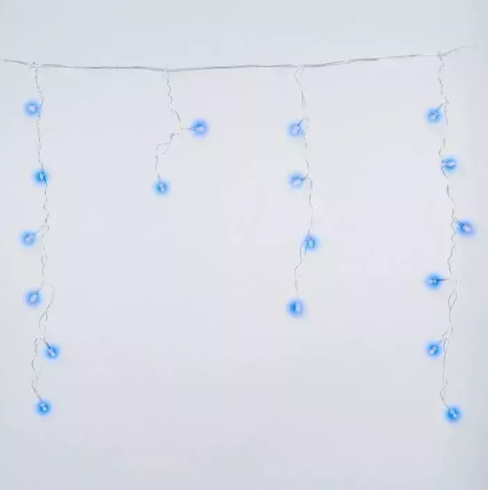 Гирлянда UNIEL UL-00007206 ULD-B1805-048/DTA BLUE IP20 Бахрома светодиодная, 1,8м. 48 светодиодов. Синий свет. Провод про (UL-00007206) 48 зрачный